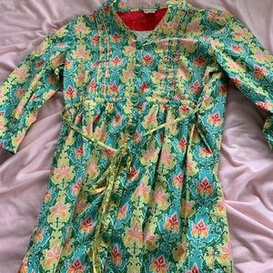 Matilda Jane Women’s Floral Button-down Tunic Sz M